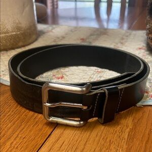 Men's Black Leather Belt by Johnston & Murphy